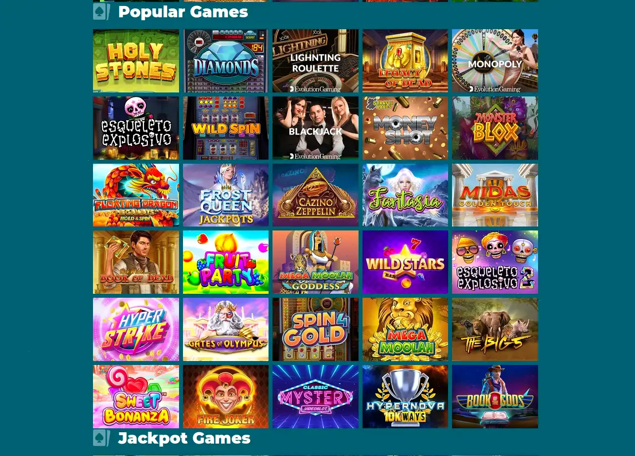 Great Win mobile app interface showing casino games on Android device